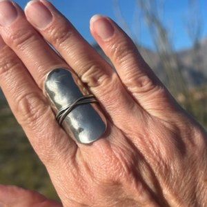 DIDAE Israel 925 Sterling Silver Hammered VTG-RING